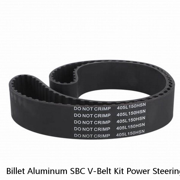 Billet Aluminum SBC V-Belt Kit Power Steering 283 327 350 400 Chevy Small Block