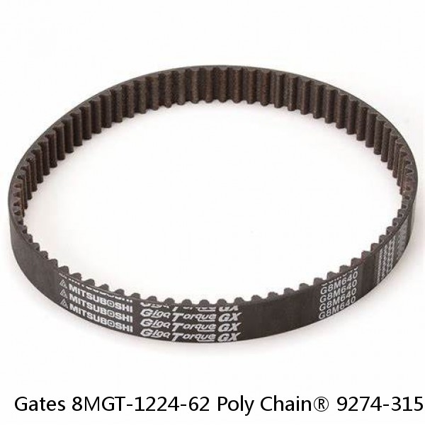Gates 8MGT-1224-62 Poly Chain® 9274-3153 GT Belt - 153 Teeth